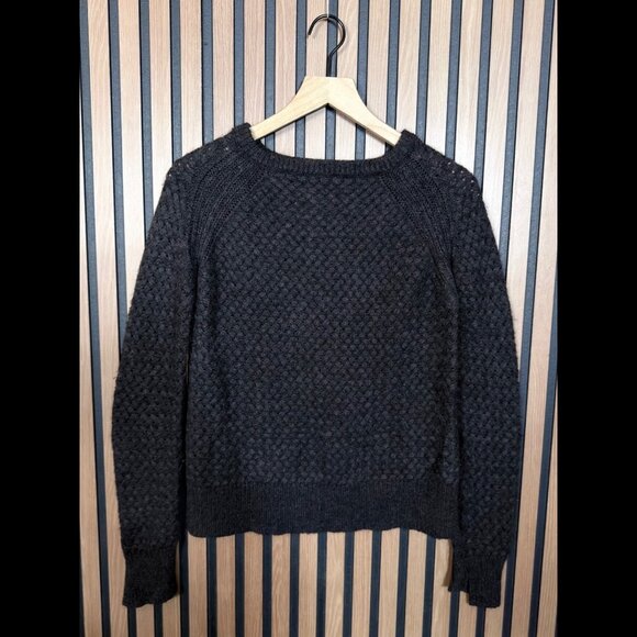 A.L.C. Sweater 36 / S Womens Gray Pullover Open Crotchet Yarn Wool Knit - Picture 1 of 7